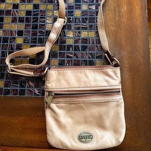 Fossil Tan Leather Crossbody